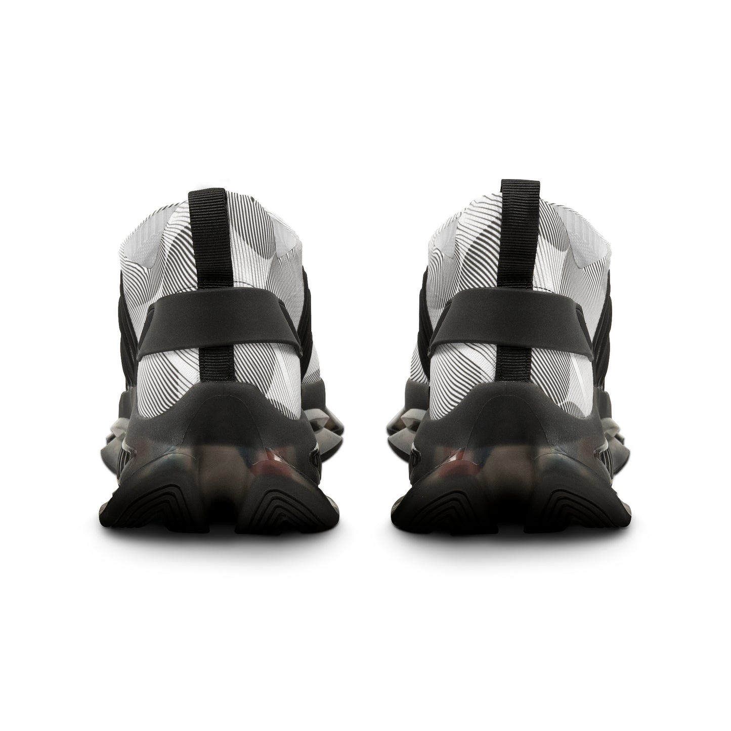 White and Black New Age Mesh Sneakers