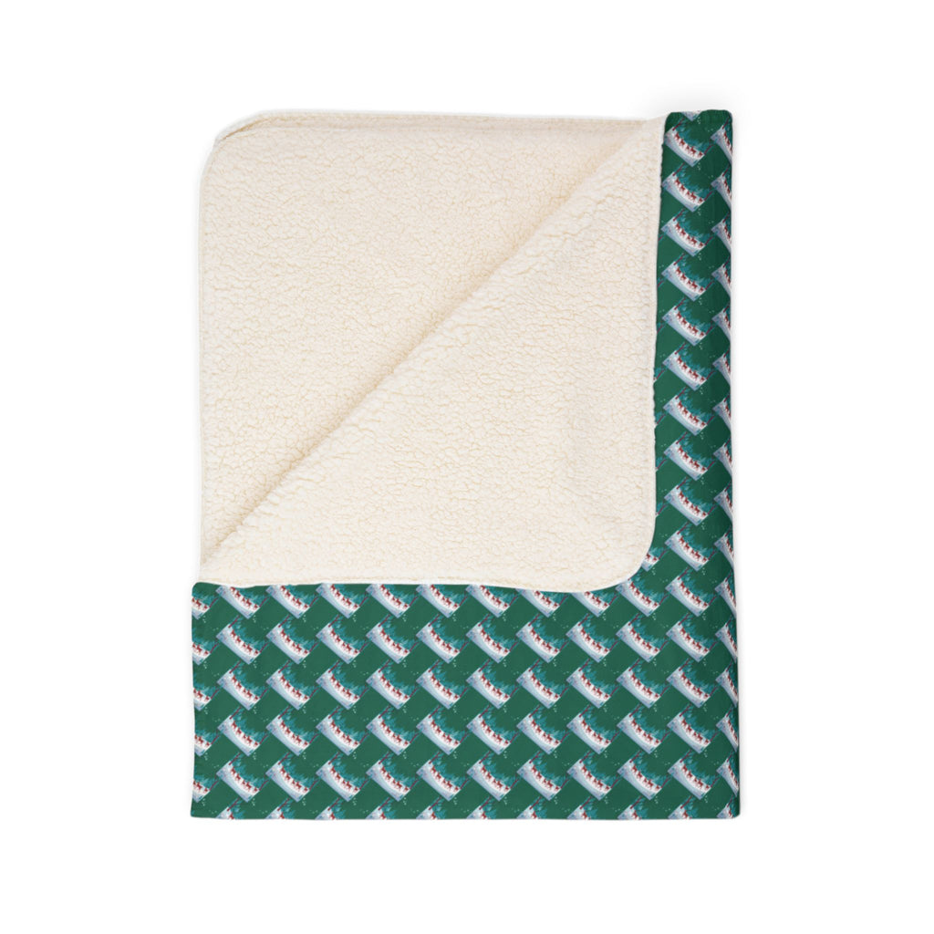 Christmas Reindeer Sherpa Blanket