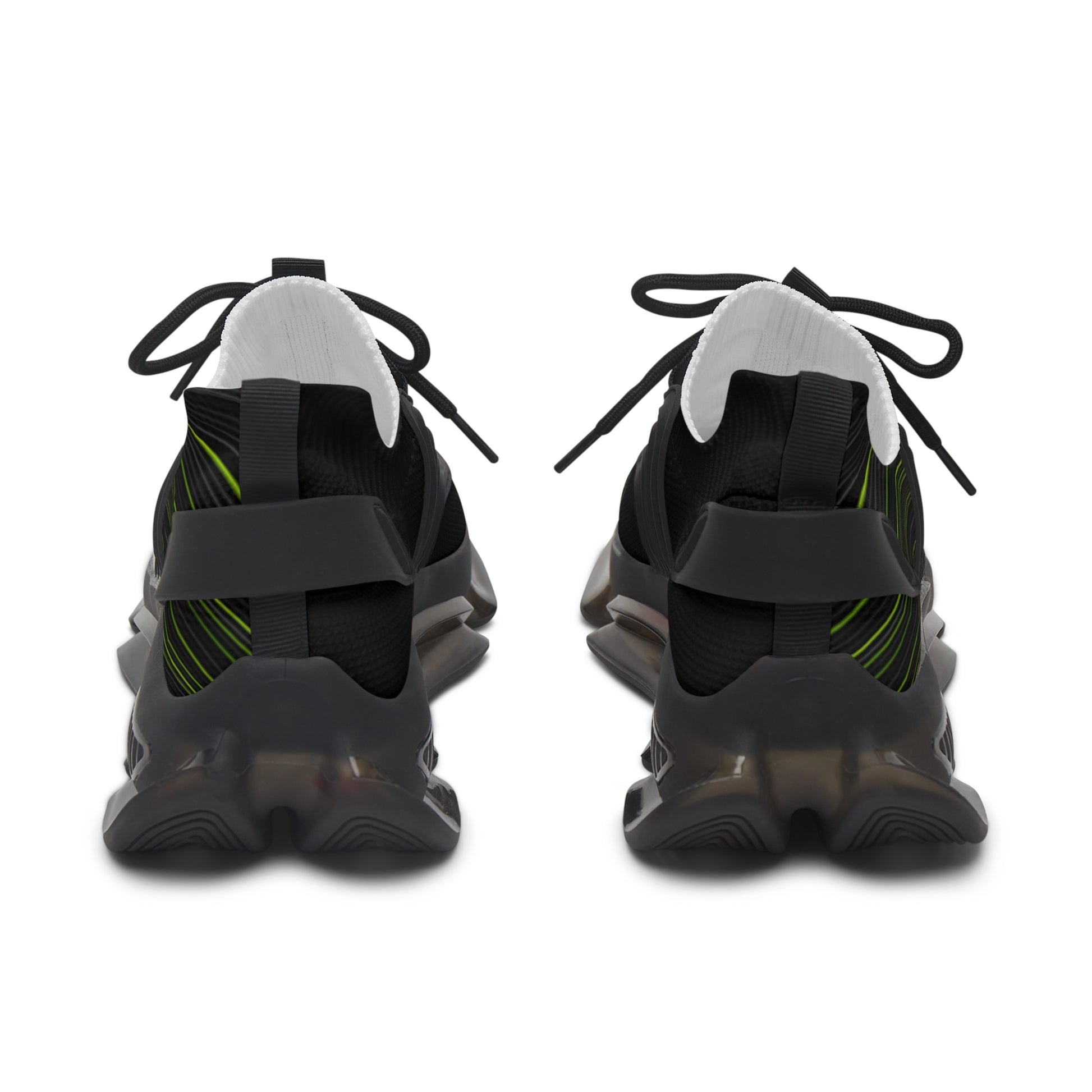 Green and Black Women's Mesh Sneakers