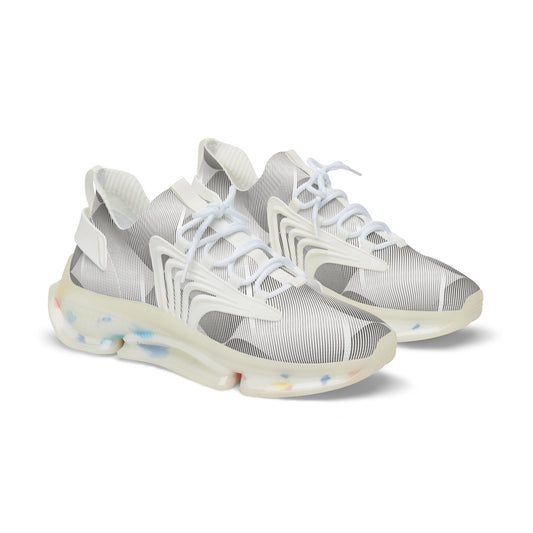 White and Black New Age Mesh Sneakers