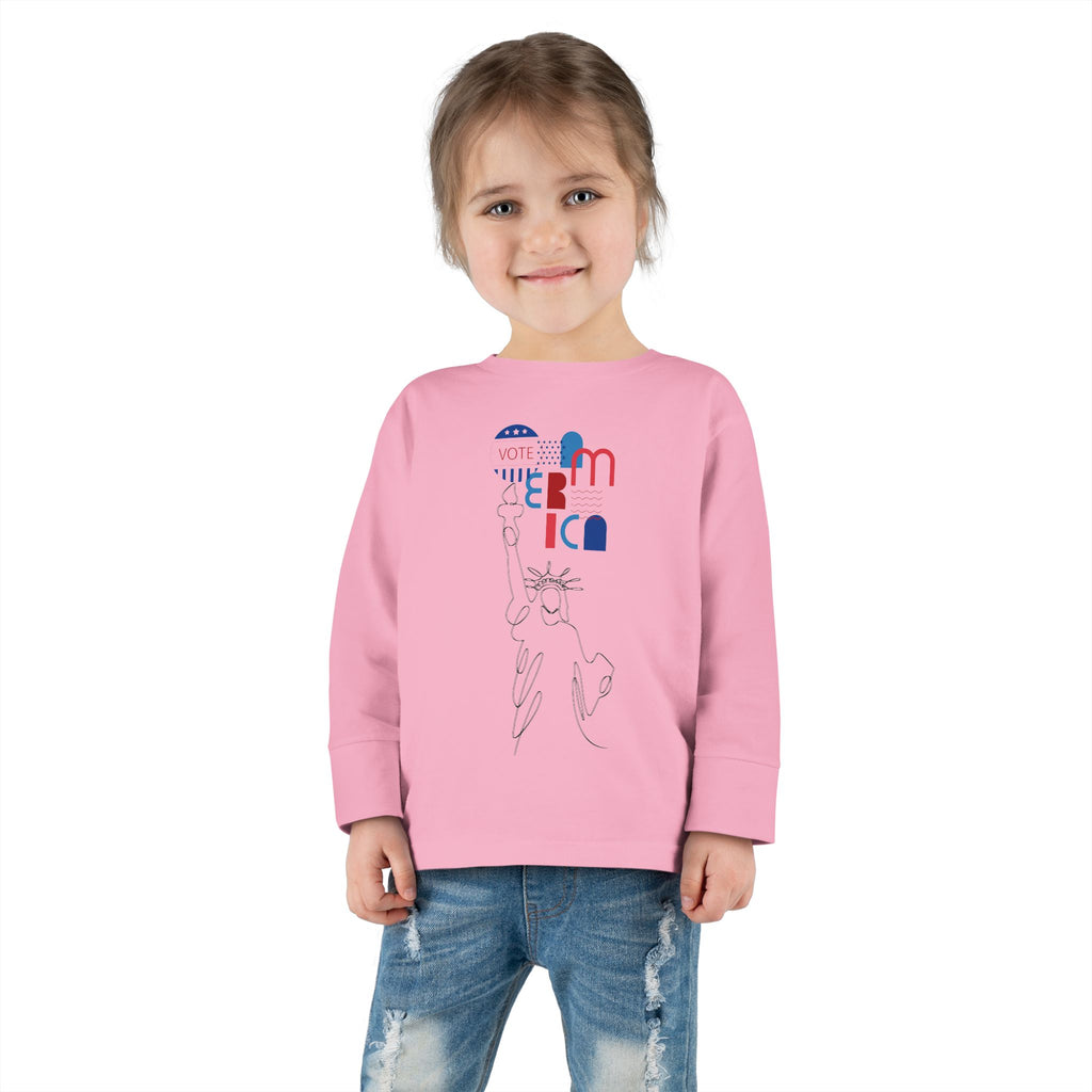 Vote America Patriotic Long Shirt for Young Patriots
